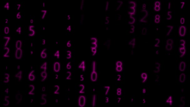 Número Partículas Digitais Cyber Motion Graphics — Vídeo de Stock