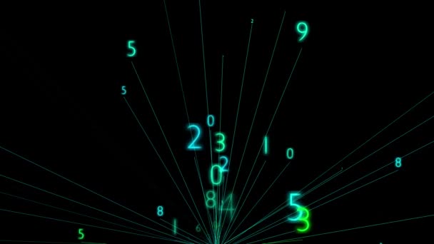 Grafica Cyber Motion Digitale Particelle Numeriche — Video Stock