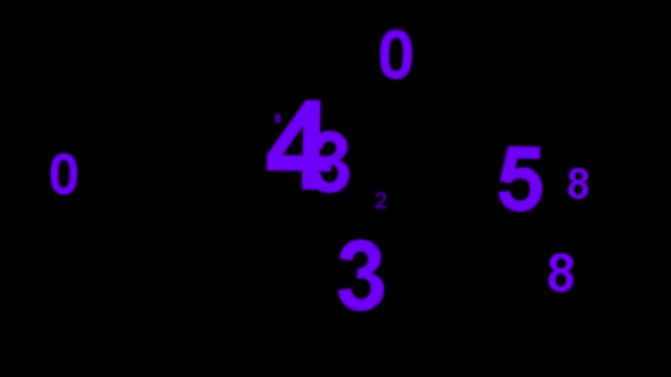 Gráficos Digitales Movimiento Cibernético Partículas Numéricas — Vídeo de stock