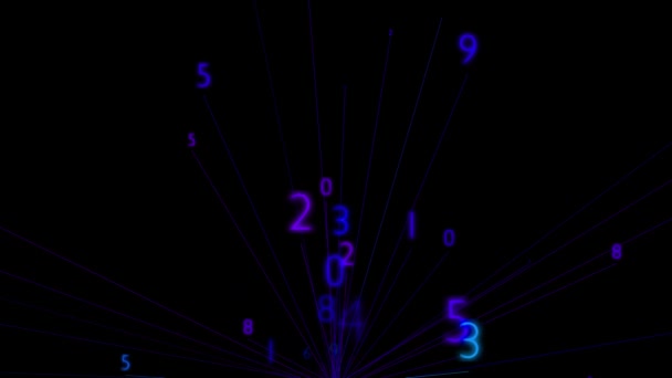 粒子数数字网络运动图形 — 图库视频影像