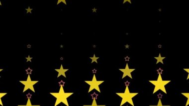 Yıldız şekli düz renk düzlem animasyon grafikleri