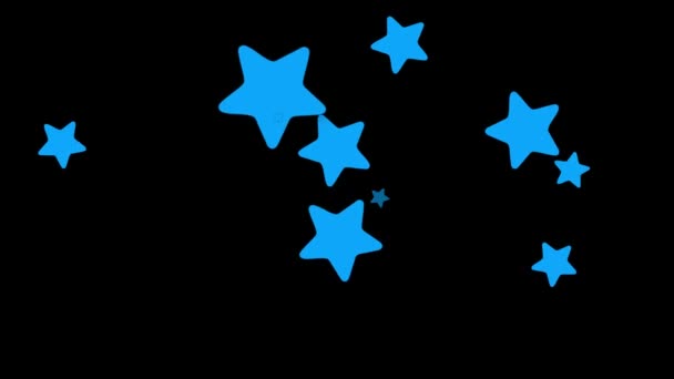 Star Form Platt Färg Plan Animation Rörelse Grafik — Stockvideo