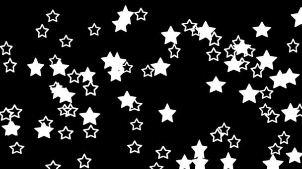Forma Estrela Plana Cor Plana Animação Movimento Gráficos — Vídeo de Stock