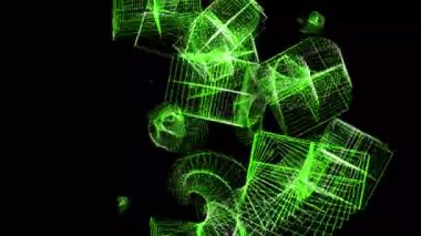 Siber Parçacık Dijital CG Canlandırma Grafikleri