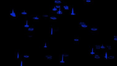 Basit renk parçacığı canlandırma hareketleri grafikleri