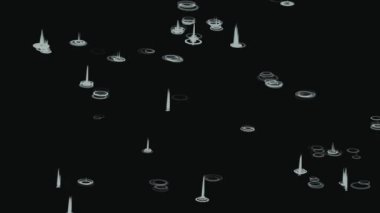 Basit renk parçacığı canlandırma hareketleri grafikleri