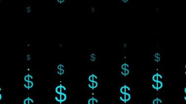 Dolar işareti simgesi Parçacık Para figürü hareket grafikleri