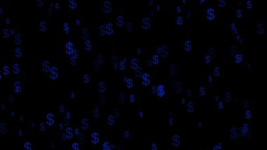 Dolar işareti simgesi Parçacık Para figürü hareket grafikleri