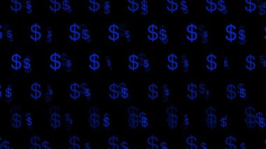 Dolar işareti simgesi Parçacık Para figürü hareket grafikleri