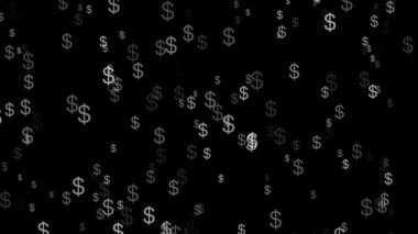 Dolar işareti simgesi Parçacık Para figürü hareket grafikleri