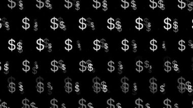 Dolar işareti simgesi Parçacık Para figürü hareket grafikleri