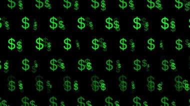 Dolar işareti simgesi Parçacık Para figürü hareket grafikleri