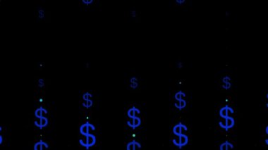 Dolar işareti simgesi Parçacık Para figürü hareket grafikleri