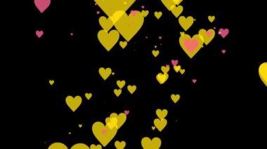 Kalp şekli CG parçacık canlandırma grafikleri