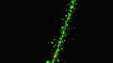 Kalp şekli CG parçacık canlandırma grafikleri