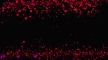 Kalp şekli CG parçacık canlandırma grafikleri