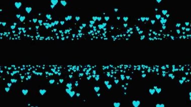 Kalp şekli CG parçacık canlandırma grafikleri