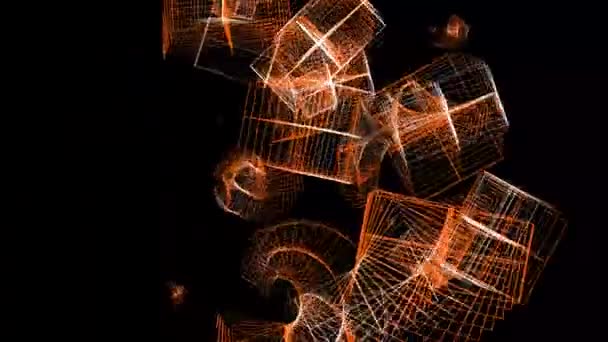 Cyber Particle Digital Animation Motion Graphics — Stockvideo