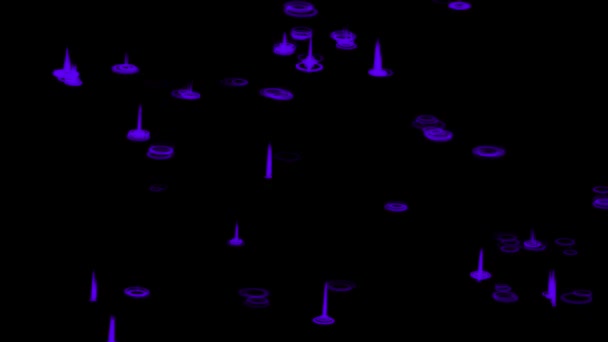 Enkel Färg Partikel Animation Rörelse Grafik — Stockvideo