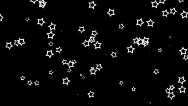 Σχήμα Αστεριού Γραφικά Κίνησης Κινούμενων Σχεδίων Σωματιδίων — Αρχείο Βίντεο