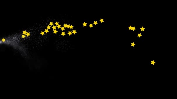 Figura Partícula Forma Estrella Animación Gráficos Movimiento — Vídeo de stock