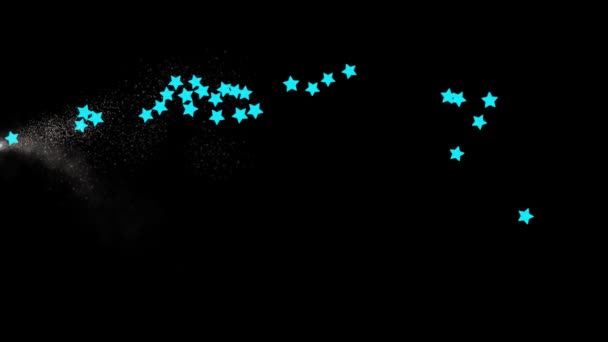 Star Shape Particle Figure Animation Motion Graphics — Stock Video