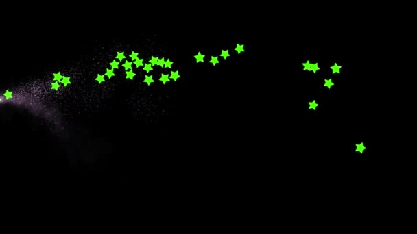 Star Shape Partikelfigur Animation Motion Graphics — Stockvideo