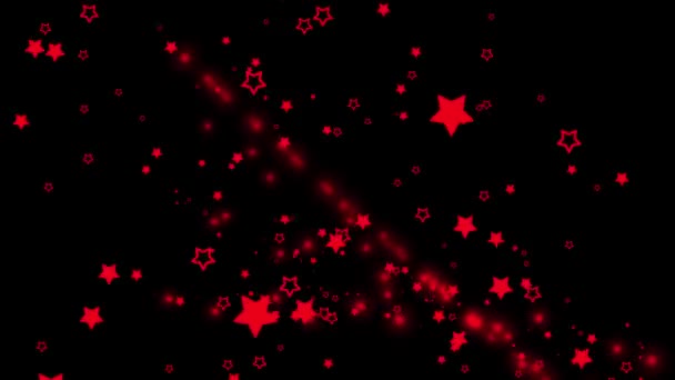 Yıldız Şekli Parçacık Canlandırma Grafikleri — Stok video