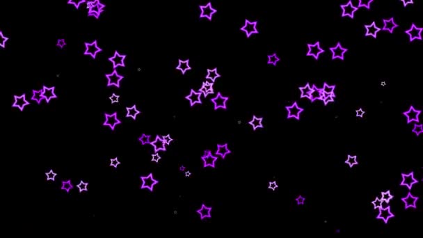 Figura Partícula Forma Estrella Animación Gráficos Movimiento — Vídeo de stock