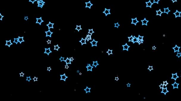 星形粒子フィギュアアニメーションモーショングラフィックス — ストック動画