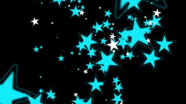 Star Shape Particle Фигура Animation Motion Graphics — стоковое видео