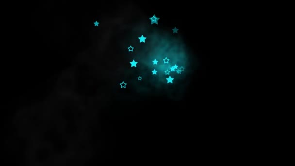 Yıldız Şekli Parçacık Canlandırma Grafikleri — Stok video