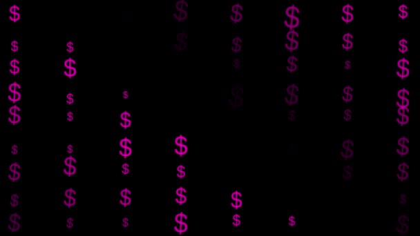 Символ Знака Доллара Графика Движения Фигуры — стоковое видео