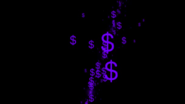 Символ Знака Доллара Графика Движения Фигуры — стоковое видео