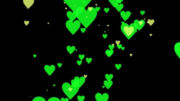 Forma Del Corazón Animación Partículas Gráficos Movimiento — Vídeo de stock