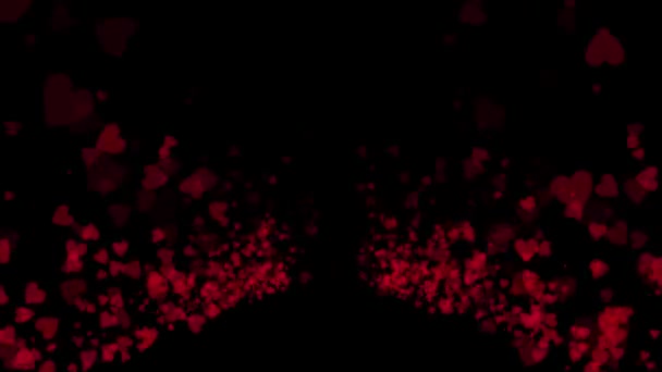 ハート型Cg粒子アニメーションモーショングラフィックス — ストック動画