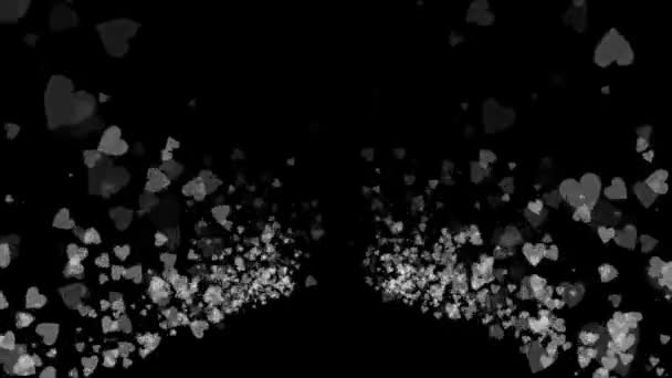 Forma Coração Animação Partículas Movimento Gráficos — Vídeo de Stock