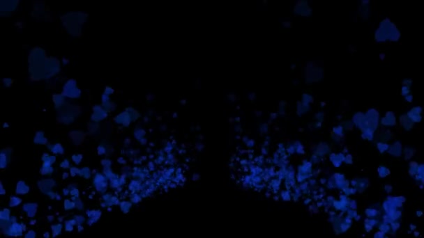 Hjärtform Partikel Animation Rörelse Grafik — Stockvideo