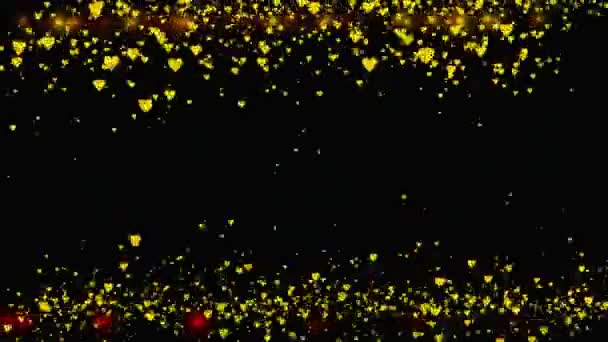 Heart Shape Particle Animation Motion Graphics — Stock Video