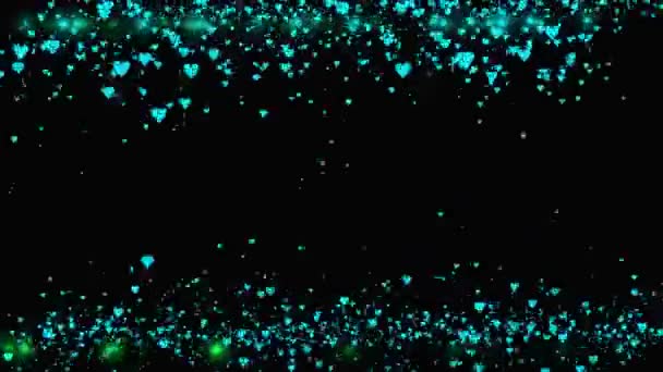 Heart Shape Particle Animation Motion Graphics — Stock Video