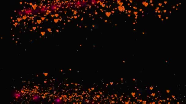 Forma Del Corazón Animación Partículas Gráficos Movimiento — Vídeo de stock