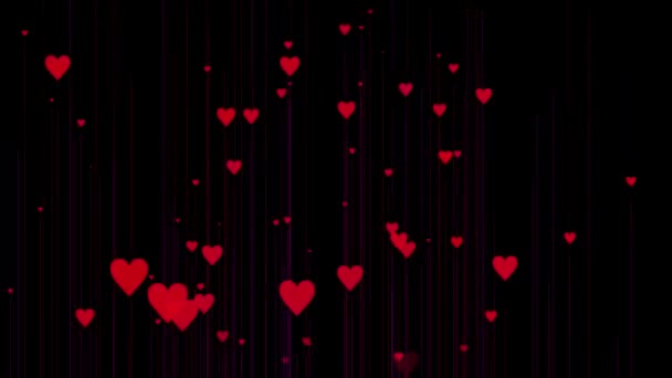 Grafika Pohybu Částic Tvaru Srdce — Stock video