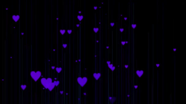 Forma Del Corazón Animación Partículas Gráficos Movimiento — Vídeo de stock