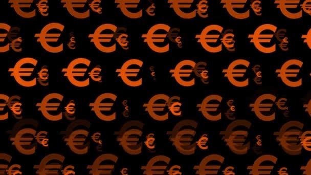 Icono Marca Euro Partículas Dinero Figura Gráficos Movimiento — Vídeos de Stock