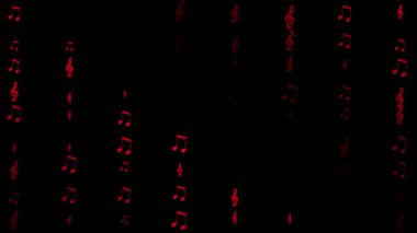 Müzik Notası Parçacık Şekil Canlandırma Grafikleri