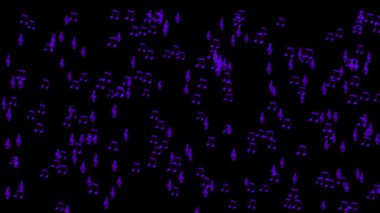 Müzik Notası Parçacık Şekil Canlandırma Grafikleri