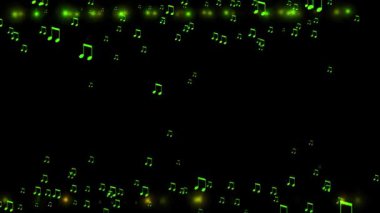 Müzik Notası Parçacık Şekil Canlandırma Grafikleri