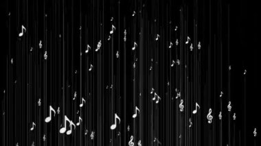 Müzik Notası Parçacık Şekil Canlandırma Grafikleri