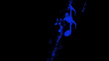 Müzik Notası Parçacık Şekil Canlandırma Grafikleri