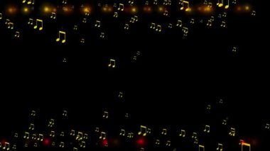 Müzik Notası Parçacık Şekil Canlandırma Grafikleri